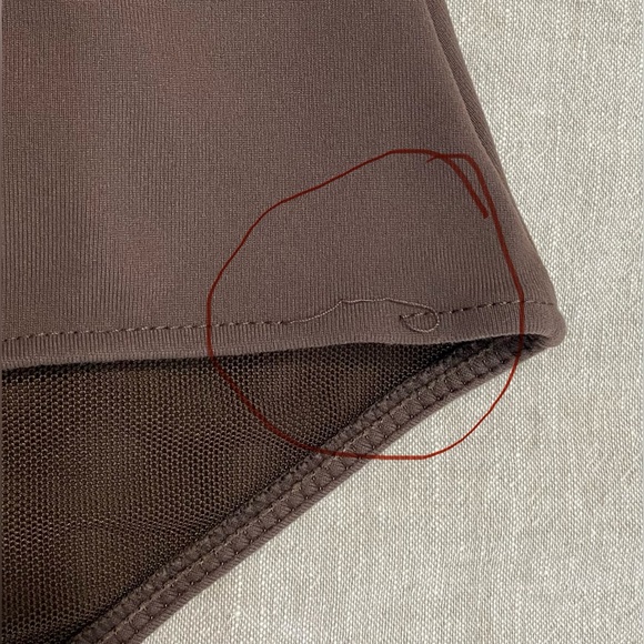 Free People intimately Truth or Square Bodysuit Small Brown Long sleeve Thong - Picture 3 of 12